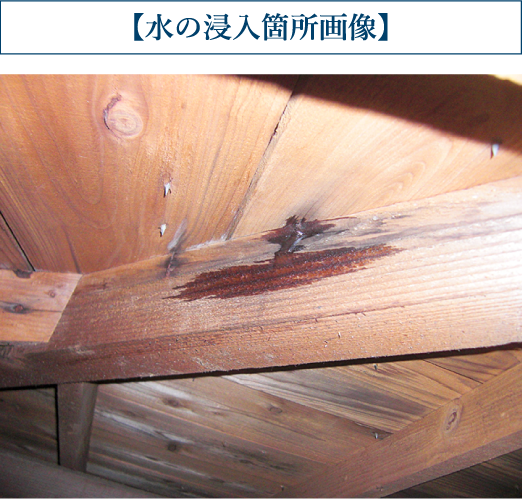 雨水の侵入箇所