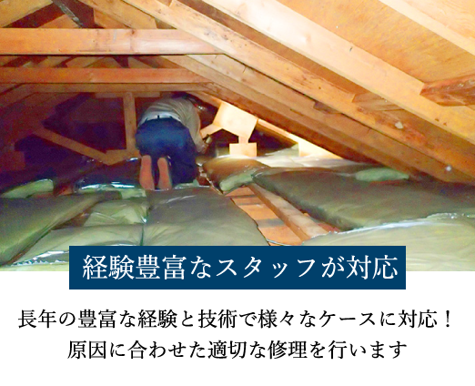 経験豊富なスタッフが対応