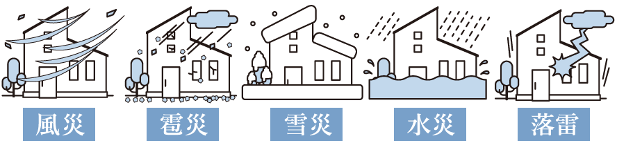 自然災害のイラスト