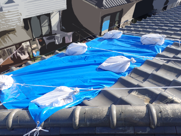 雨漏りの応急処理