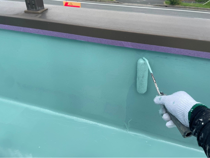 ウレタン防水材の塗布