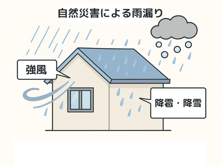 雨漏りの要因となる自然災害