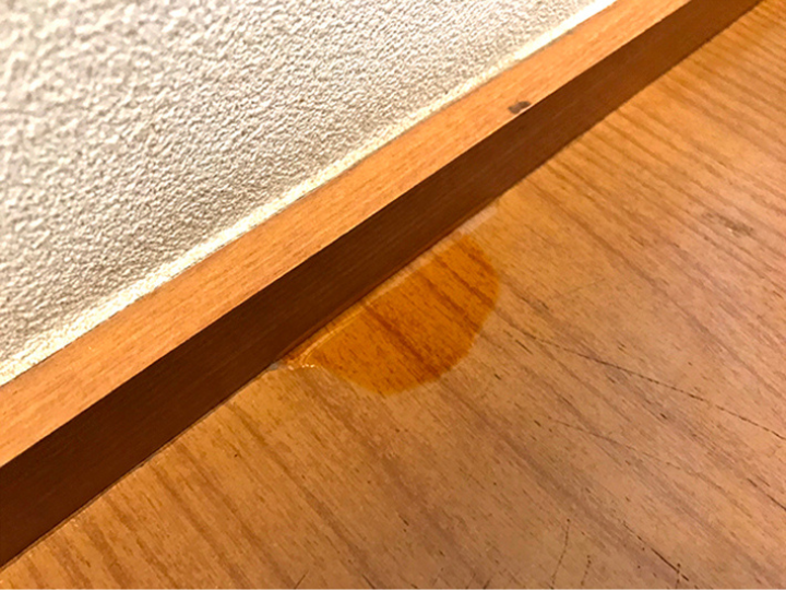 床面の浸水