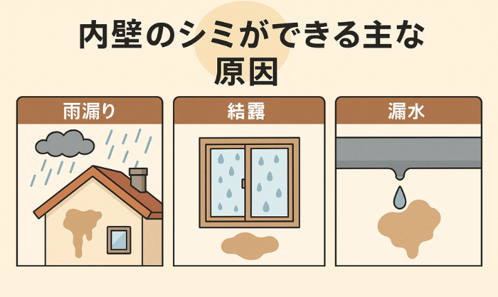 内壁のシミが出来る主な原因
