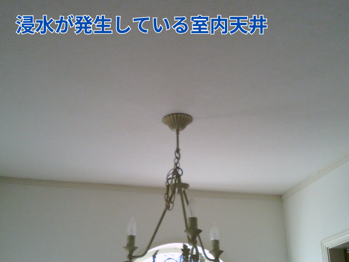 雨漏りが発生している室内天井