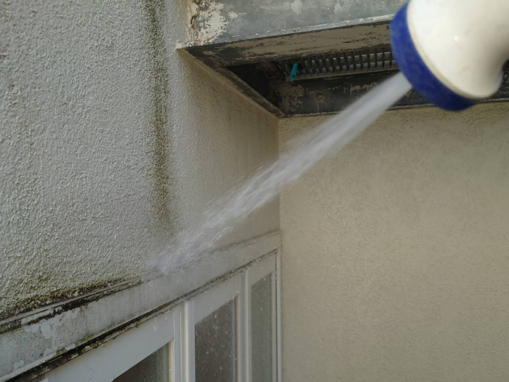 サッシ回りへの散水