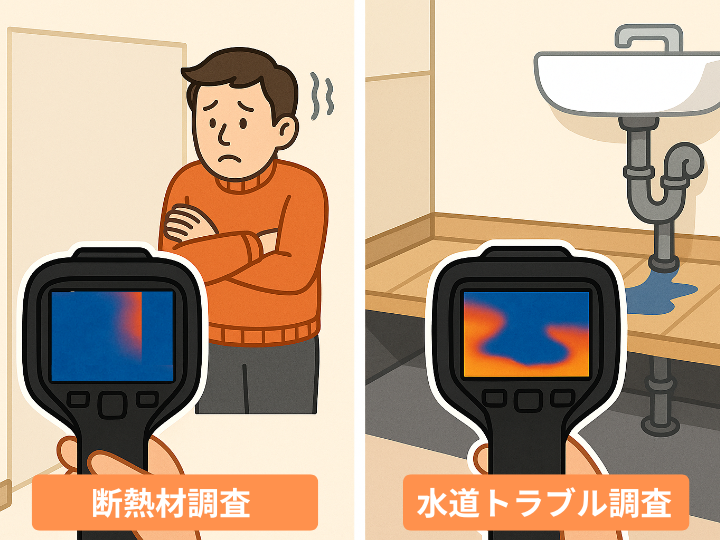 断熱材調査と水道トラブル調査