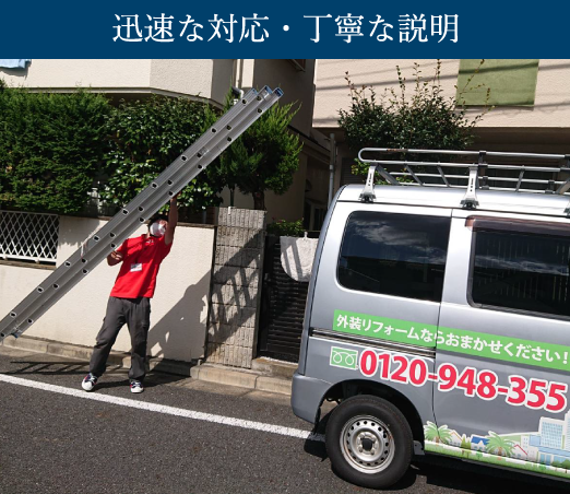 迅速な対応・丁寧な説明