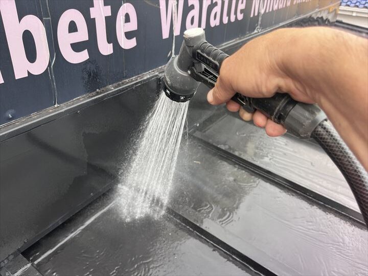 散水試験の様子
