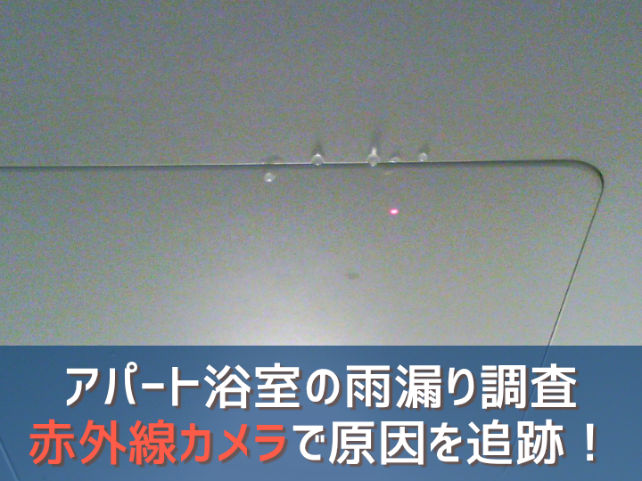 武蔵野市アパート浴室の雨漏り調査｜赤外線カメラで原因を追跡！