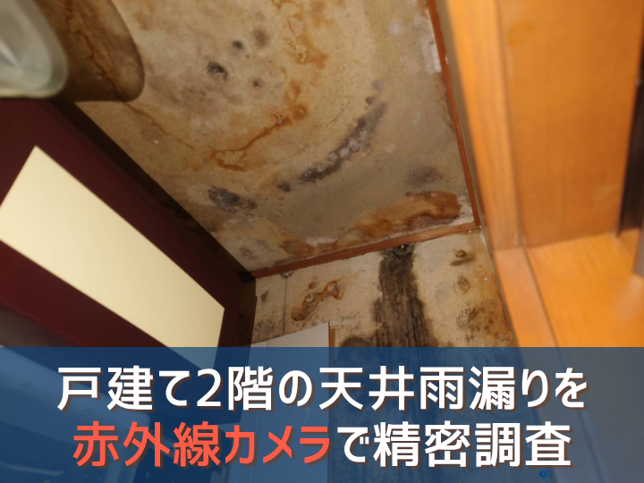 【文京区】戸建て2階の天井雨漏りを赤外線カメラで調査！