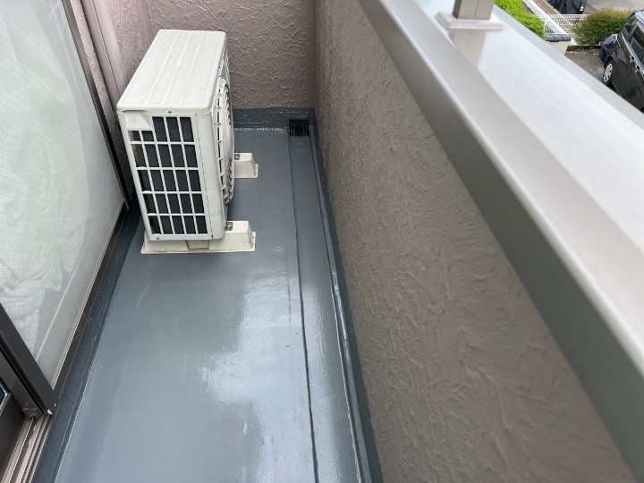 ウレタン防水工事のバルコニー